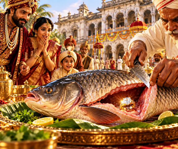 কাতলা মাছের পেটের হীরের আংটি